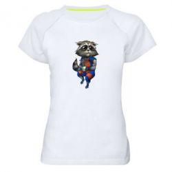 Жіноча футболка для спорту Єнот Ракета і Грут - PrintSalon
