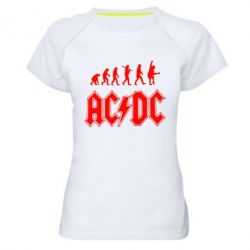 Женская футболка для спорта Эволюция AC/DC - PrintSalon