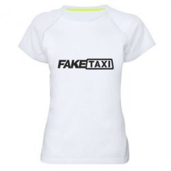 Женская футболка для спорта Fake Taxi Logo - PrintSalon