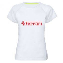 Женская футболка для спорта Ferrari - PrintSalon