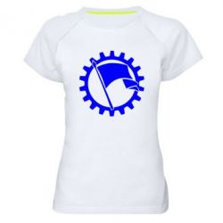 Жіноча футболка для спорту Прапор у колі - PrintSalon