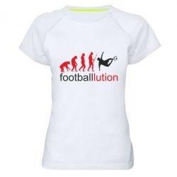 Женская футболка для спорта Футбол. Эволюция - PrintSalon