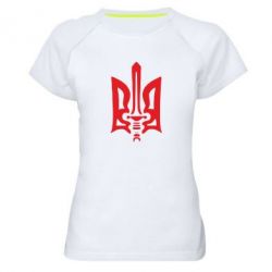 Женская футболка для спорта Герб з мечем - PrintSalon