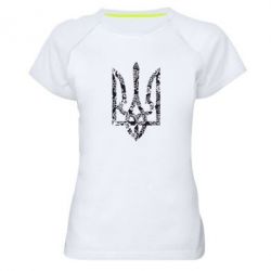 Жіноча футболка для спорту Герб з візерунками - PrintSalon