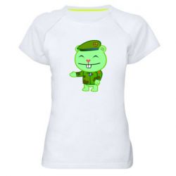 Женская футболка для спорта happy tree friends flippy - PrintSalon