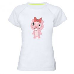 Жіноча футболка для спорту happy tree friends хихикає - PrintSalon
