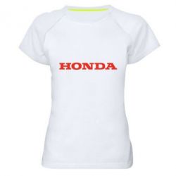 Женская футболка для спорта Honda надпись - PrintSalon