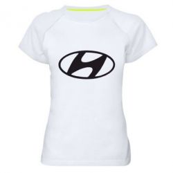 Женская футболка для спорта Hyundai logo - PrintSalon