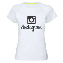 Женская футболка для спорта Instagram - PrintSalon