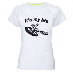 Женская футболка для спорта It's my moto life - PrintSalon