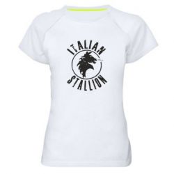 Женская футболка для спорта Italian Stallion - PrintSalon