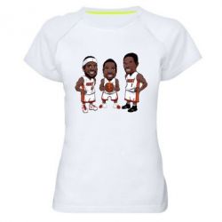 Женская футболка для спорта "James, Wade and Bosh" - PrintSalon
