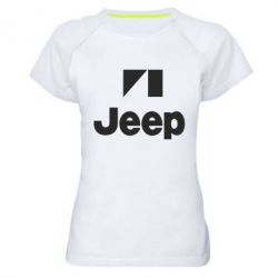 Женская футболка для спорта Jeep Logo - PrintSalon