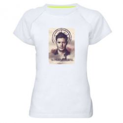 Жіноча футболка для спорту Jensen Ackles - PrintSalon