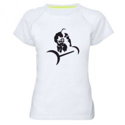 Женская футболка для спорта Качек и штанга - PrintSalon