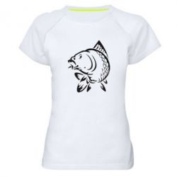 Женская футболка для спорта Карп - PrintSalon