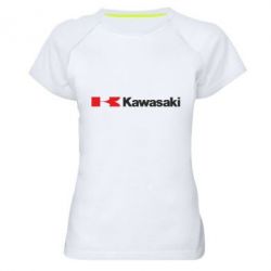 Женская футболка для спорта Kawasaki Logo - PrintSalon