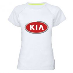 Женская футболка для спорта KIA Logo 3D - PrintSalon
