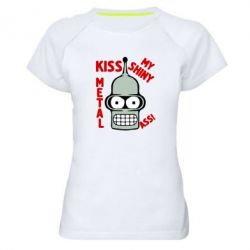 Женская футболка для спорта Kiss metal - PrintSalon