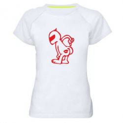 Женская футболка для спорта Kiss my racer`s ass - PrintSalon