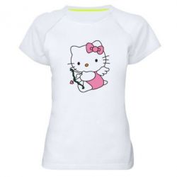 Женская футболка для спорта Kitty амурчик - PrintSalon