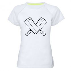 Женская футболка для спорта Knives - PrintSalon