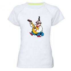 Женская футболка для спорта Козак с бандурой - PrintSalon