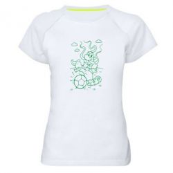 Женская футболка для спорта Козак з м'ячем - PrintSalon