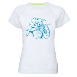 Женская футболка для спорта Козак з щитом - PrintSalon