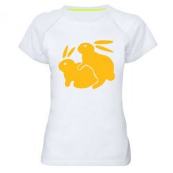 Жіноча футболка для спорту Кролики