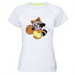 Женская футболка для спорта Крошка Енот - PrintSalon