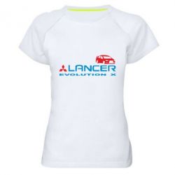 Женская футболка для спорта Lancer Evolution X - PrintSalon