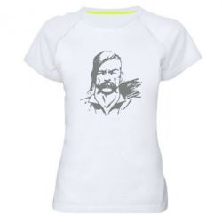 Женская футболка для спорта Лице українського козака - PrintSalon