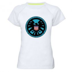 Женская футболка для спорта Логотип Щита - PrintSalon