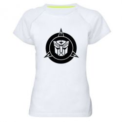 Женская футболка для спорта Логотип Трансформеры - PrintSalon