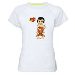 Женская футболка для спорта Love is... Sex :) - PrintSalon