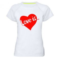 Женская футболка для спорта Love is... - PrintSalon