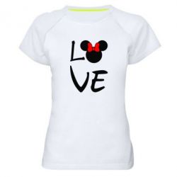 Женская футболка для спорта Love Mickey Mouse (female) - PrintSalon