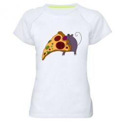 Женская футболка для спорта Love Pizza 2 - PrintSalon