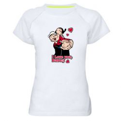 Женская футболка для спорта Люблю тебя, детка - PrintSalon