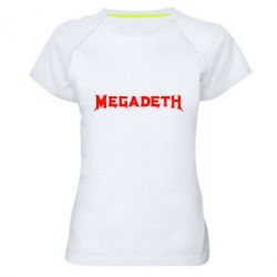 Женская футболка для спорта Megadeth - PrintSalon