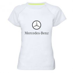 Женская футболка для спорта Mercedes-Benz Logo - PrintSalon