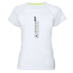 Женская футболка для спорта Mercedes GP Vert - PrintSalon