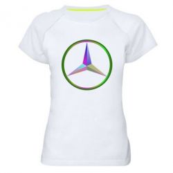 Женская футболка для спорта Mercedes Logo Art - PrintSalon