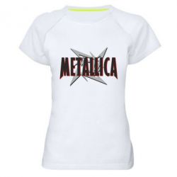 Женская футболка для спорта Metallica Logo - PrintSalon