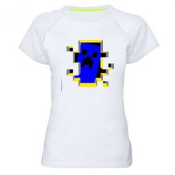 Женская футболка для спорта Minecraft 3D - PrintSalon