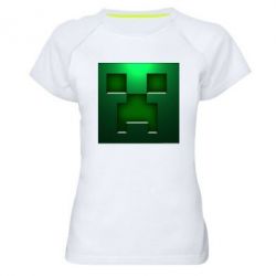 Женская футболка для спорта Minecraft Face - PrintSalon