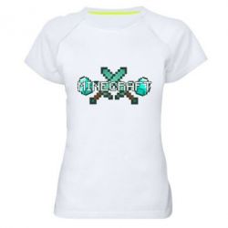 Жіноча футболка для спорту Minecraft - PrintSalon
