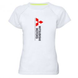 Жіноча футболка для спорту Mitsubishi Motors лого - PrintSalon