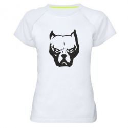 Жіноча футболка для спорту Морда пітбуля - PrintSalon